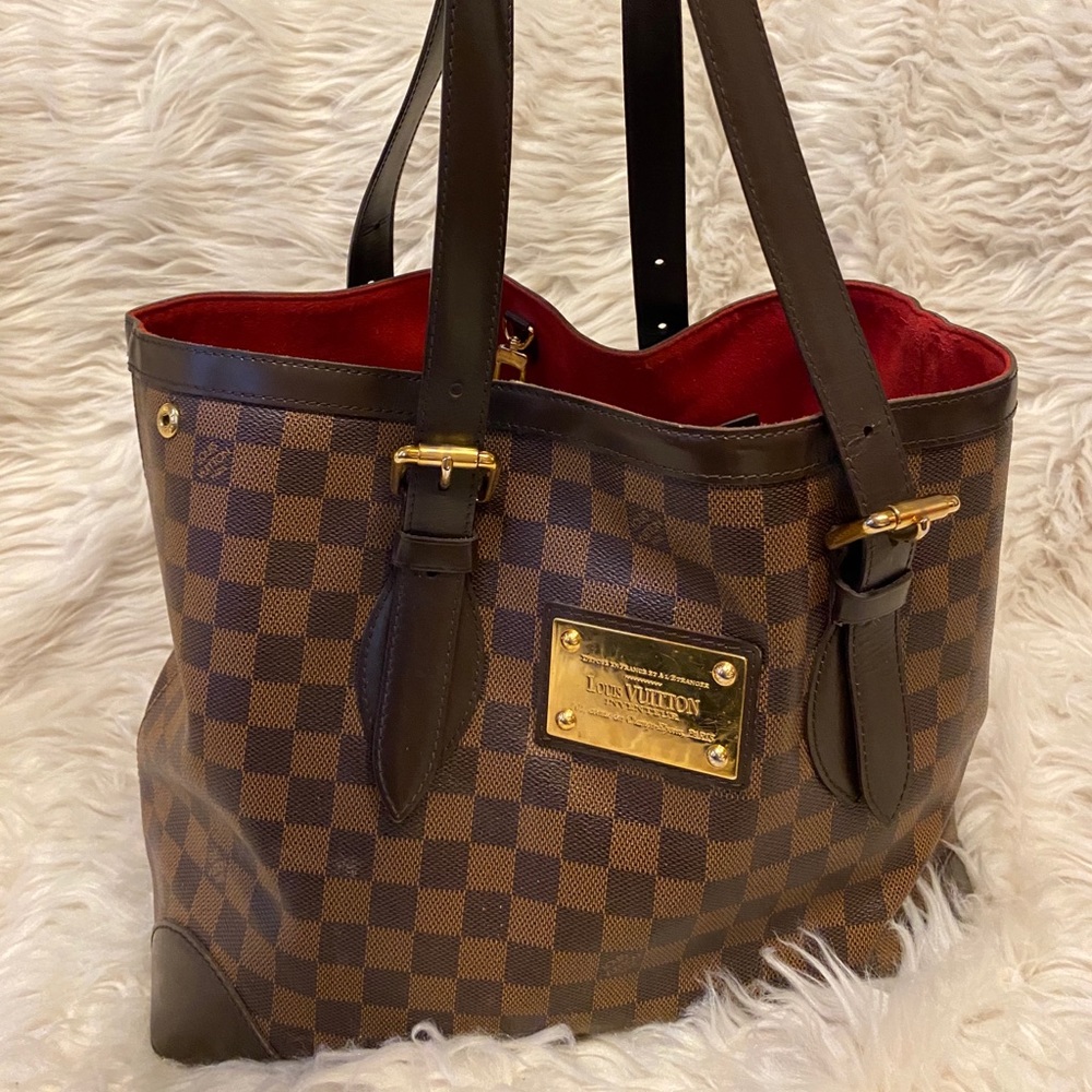 💯 Rare Louis Vuitton Damier Hampstead MM Bag! - Picture 2 of 16
